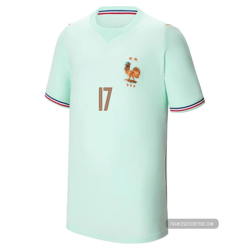 William Saliba France National Team Replica ＃17 Green Women's